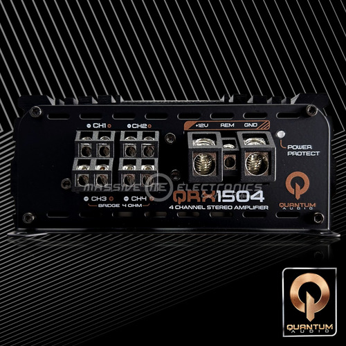 Amplificador Quantum Audio Qrx1504 Clase D 2500w 4 Canales Negro