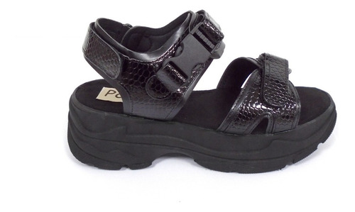Imagen 2 de 6 de Sandalias Gomon Plataforma Media Mujer Abrojo Broche Confort
