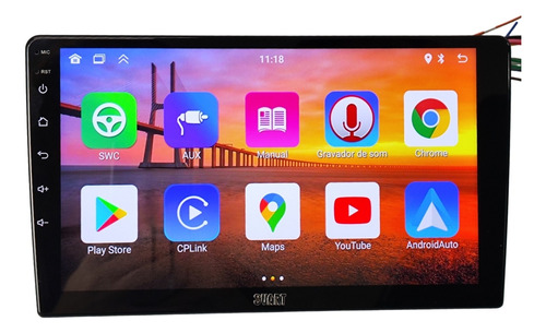 Central Multimídia Android 13 9 Polegadas 2 Din Carplay Gps