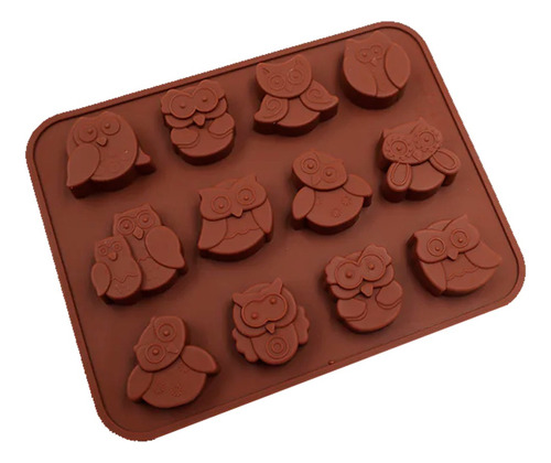 Molde Silicon  12 Buhos - Reposteria  Jabon Chocolate Velas