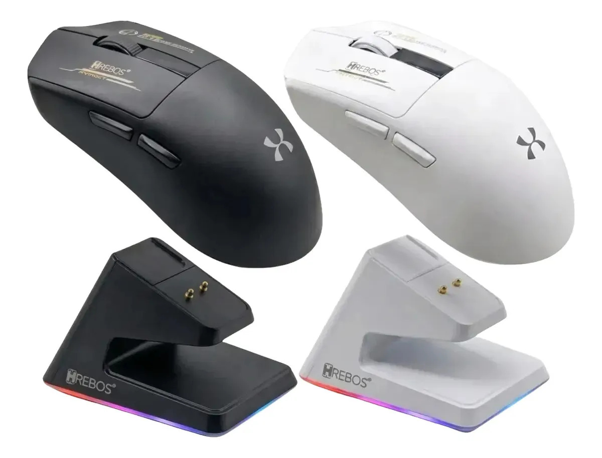 Mouse Gamer Osiris Sem Fio Recarregável Rgb Bluetooth 8000d Preto