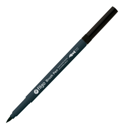 Marcador Brush Pen Punta Pincel Filgo Lettering Black