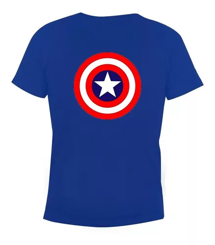 Remera Niños Algodón Capitán América Escudo Marvel