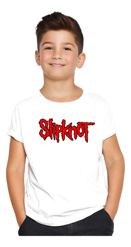 Polera Estampada Banda Rock Slipknot 100% Algodon Niño