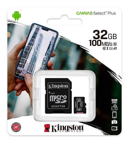 Memoria Micro Sd 32gb Clase 10 80mb/s Kingston
