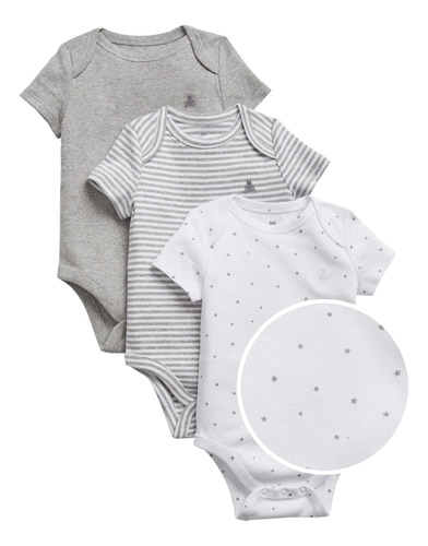 Gap Paquete De 3 Mamelucos Unisex De Manga Corta First Favou