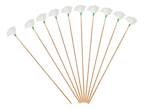 10 Uds. De Orejeras De Pluma De Ganso Hilo Verde M