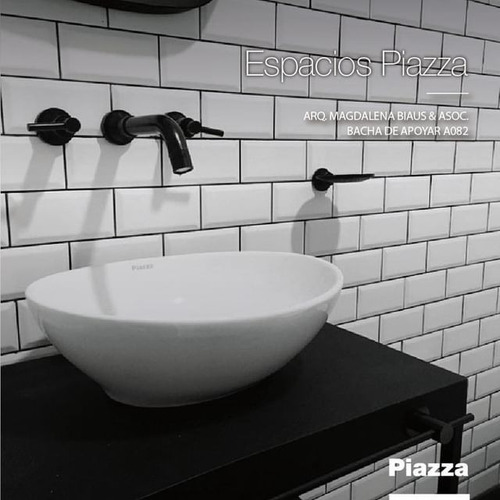 Piazza Bachas A082 - Blanco - Esmaltado - 145 mm - 410 mm