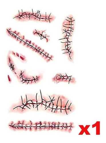 Tatuajes Temporales Falsos, Mxthl-001, 1pza, 10x6cm, Cicatri