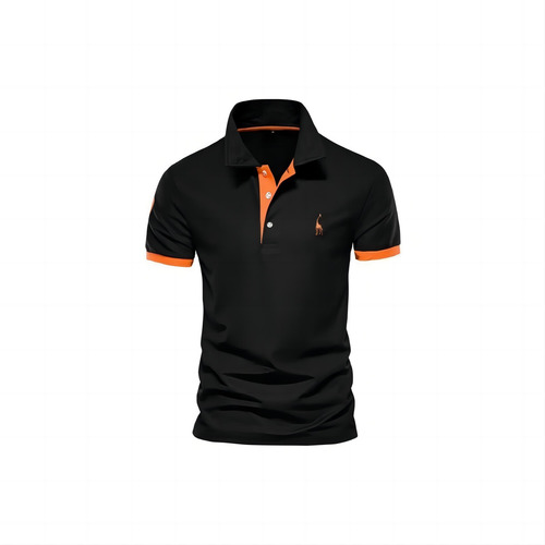 Negra Casual Moda Playera Tipo Polo, Playera Polo Blanca