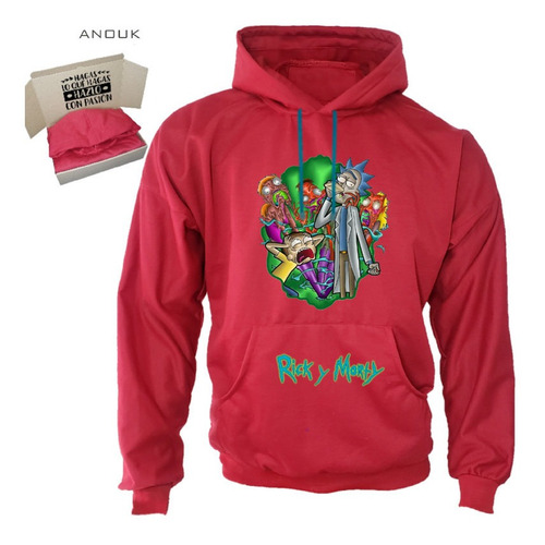 Imagen 8 de 10 de Buzo Hoodie Personalizado Rick & Morty Saco Unisex Estampado