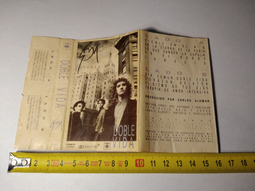Tapa Original Cassette Soda Stereo Doble Vida 1988 1° Edici (Usado)