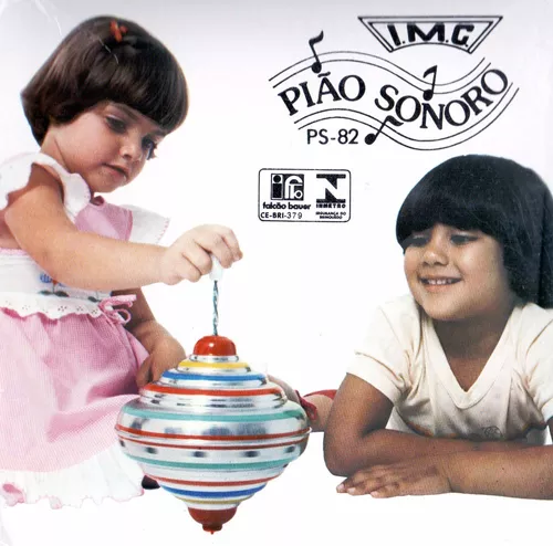 Brinquedo clássico antigo Pião Sonoro de Alumínio 