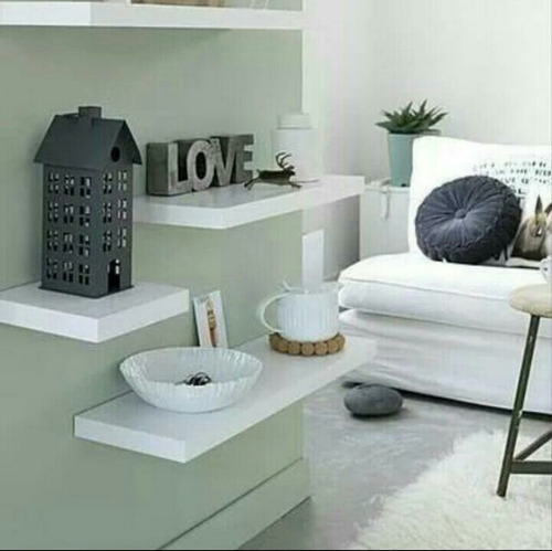 Imagen 4 de 10 de Paquete D 4 Repisas Flotantes 60 X 20cm Madera 100% D Pino