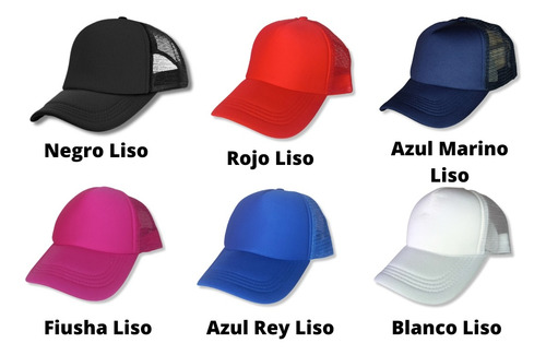 35 Gorras Lisas De Malla Esponja Trucker Camionero P Sublima