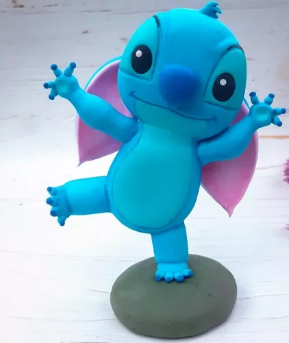 Stitch En Porcelana Fria, Con Base. - $ 15.000  Porcelana fría, Porcelana,  Animalitos en porcelana fria