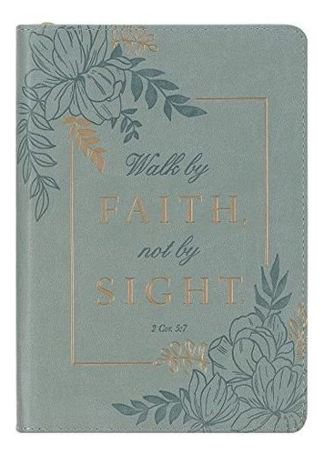 Book : Classic Faux Leather Journal Walk By Faith 2 Cor. 5: