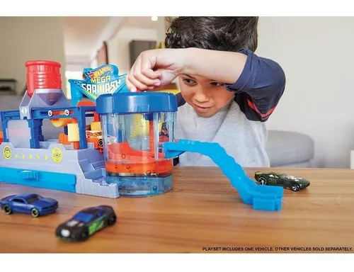 Pista hot wheels lava rapido postinho carro que muda cor pontofrio