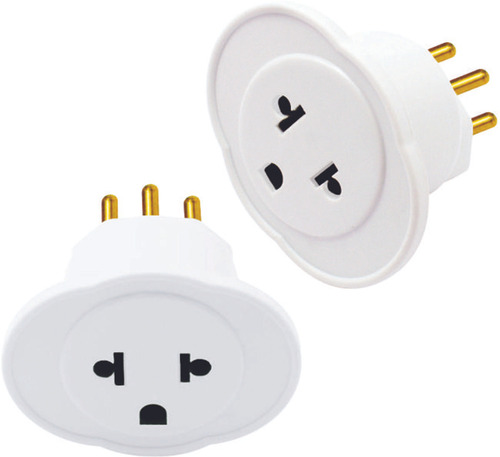 Plugue Adaptador Branco 10a 2 P+t Maciços Radial 20 Peças