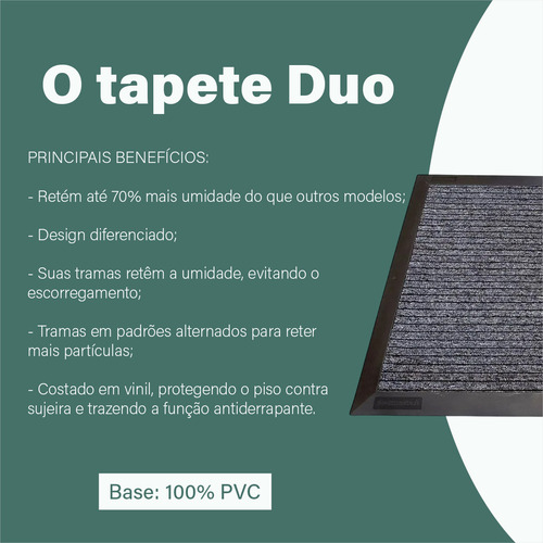 Tapete Sanitizante Kapazi Preto Com Borda 6cm 90 X 130cm