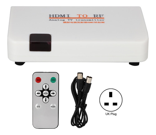 Adaptador De Hdmi A Rf Coaxial Conversor Caja De Soporte 480