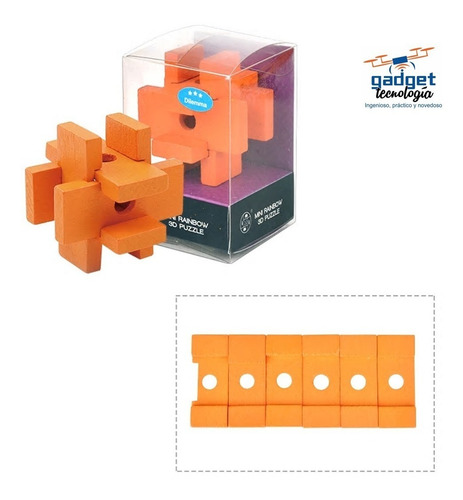 Rompecabezas De Madera 3d Classic Iq Puzzle Lógica Mente