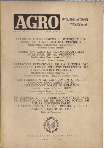 Agro - Publicación Técnica. Año Iii - Nº 8, 10, 11. Bs.as.