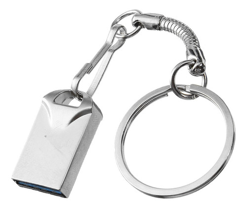 Pendrive Mini Chaveiro Metálico 16gb Resistente Usb Flash Prateado Armazenamento Portátil