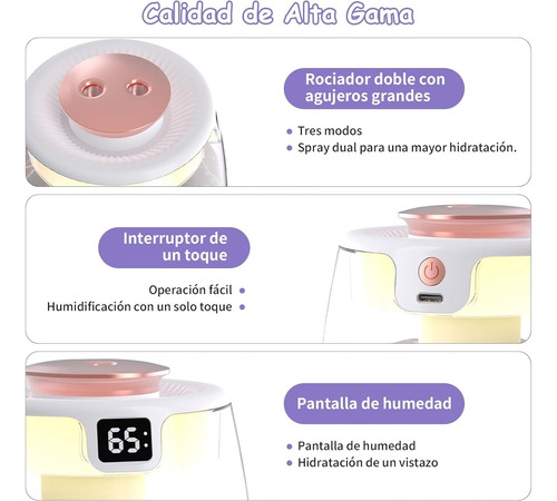 Humidificador De Doble Pulverización,usb