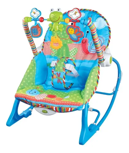 Cadeira De Descanso Vibratória Musical Maxi Baby Azul Azul