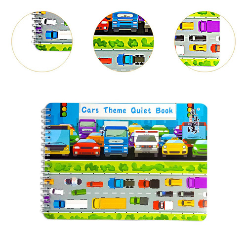 Libro De Pegatinas Reutilizables, Libro De Actividades Auto
