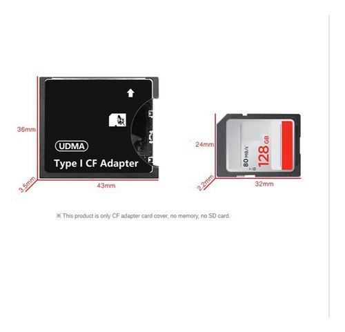 Adaptador Sd Para Cf I Suporta Cartão Sd Sdhc Sdxc Mmc Para