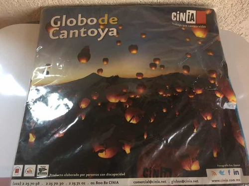 Globo De Cantoya, Color Azul. Marca Cinia.