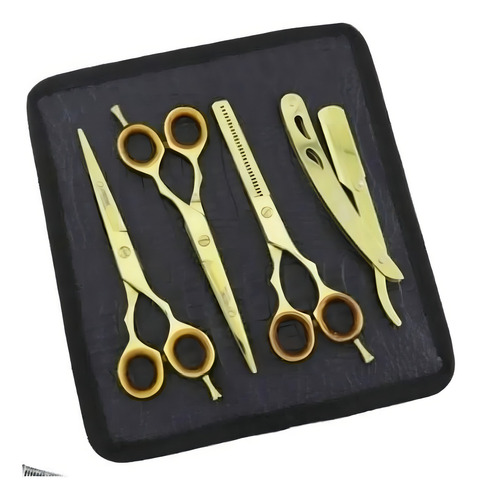 Kit Barbeiro Tesouras Maquinas Corte + Acabamento Kemei Cor Bordô 100v/240v