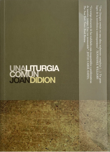 Libro Una Liturgia Común - Joan Didion