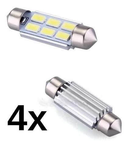 Lâmpada Torpedo 6 Led Smd 5630 Samsung 3w 31 36 42mm Can Bus