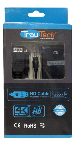 Convertidor Vga A Hdmi Con Audio Pe-dp0177/c Trautech-mihaba