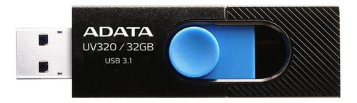 Pendrive Adata Uv320 32gb Usb 3.1 Pen Drive Usb Deslizante Color Negro/Azul