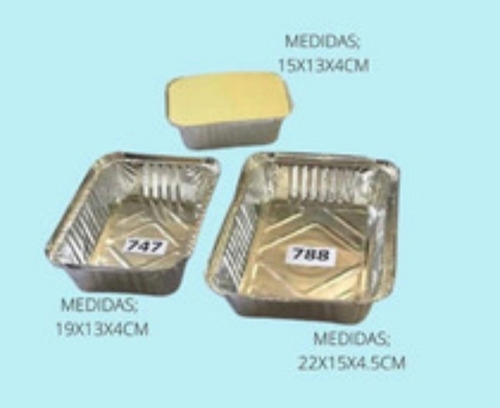 Imagen 4 de 5 de Envases Desechables De Aluminio #420 Y 747