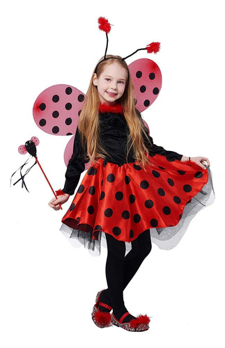 Ikali Disfraz De Ladybug Para Niñas, Traje De Disfraces De A