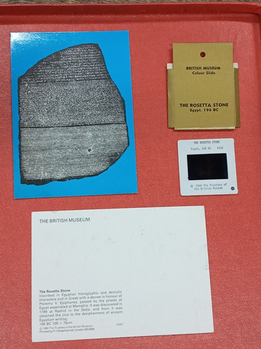 Imagen 6 de 9 de Rosetta Stone * Facsimile * Colour Slide * Cards * 2 Books *