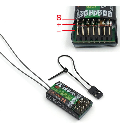 Rádio Controlador De Transmissor Fs-i6, Com Recetor Fs-ia6