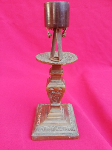 Lámpara Antigua De Bronce