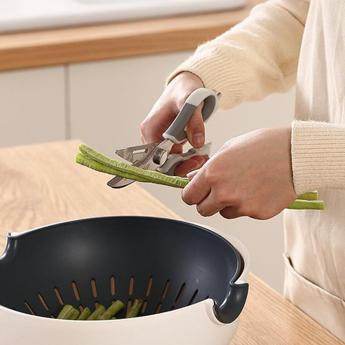 Imagen 7 de 10 de Tijeras De Cocina Para Cocinar Carne De Pollo, Acero