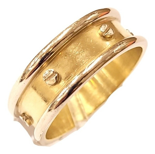 Imagen 3 de 8 de Anillo 2 Oros 18kts Cartier 4,6grs N°18 0,7cm Ancho Brumat