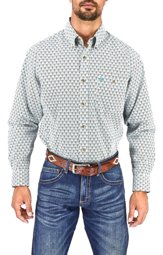 Camisa Vaquera Wrangler Hombre Western M 78m