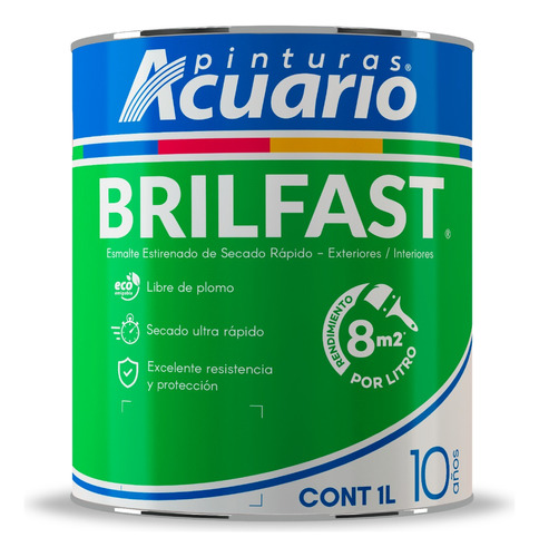 Brilfast E S M A L T E Alquidalico Secado Rápido 8m2 1lt 10a