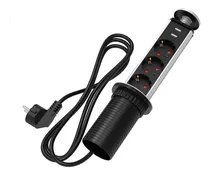 Comprar Tomacorriente Triple Chileno 3 Orificios 3 Enchufes + 2 Usb