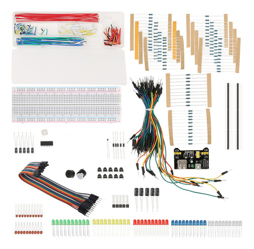 Kit Básico De Componentes Electrónicos: Placa De Pruebas Sin