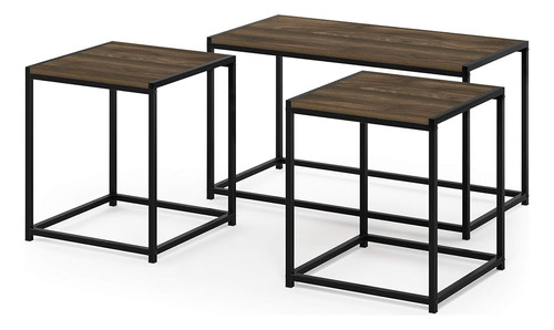 Furinno Fm19124cwn Camus Juego De Mesa De Salón Moderno, Nog